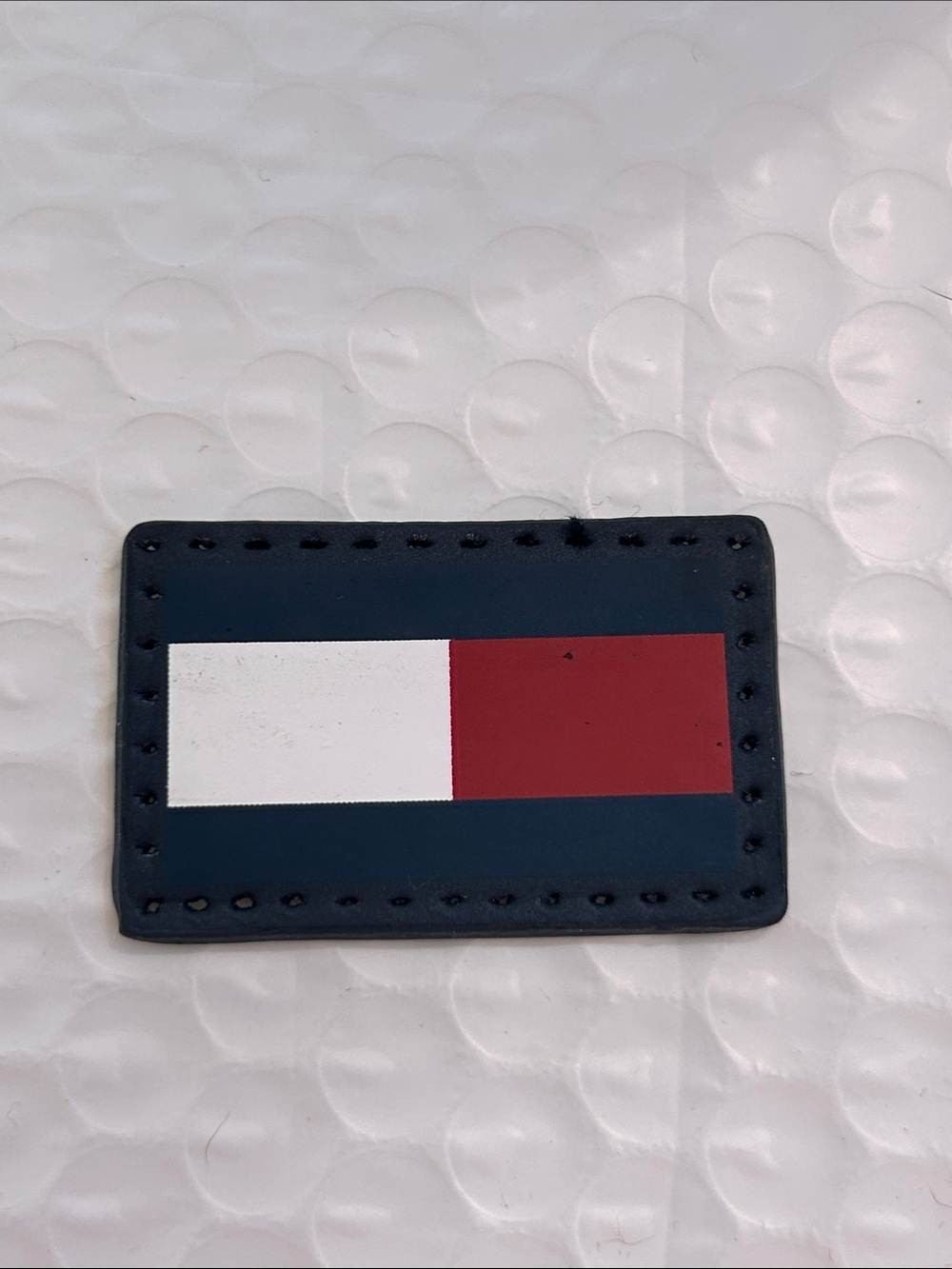 Tommy Hilfiger Navy Patch with White and Red Flag Vinyl Sew On PA3-66